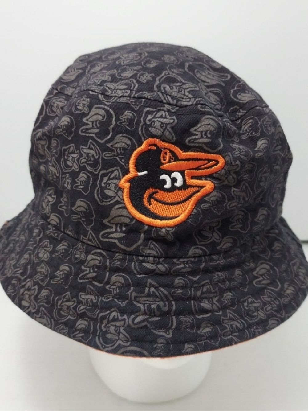 Baltimore Orioles Logo Bucket Hat Black and Orange Adult OSFM